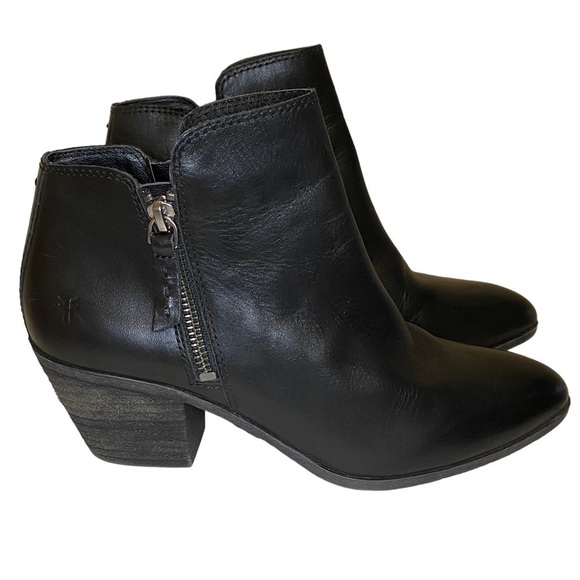 FRYE Black Leather Women’s Ankle Boot Judith size 6.5 M - Picture 2 of 12